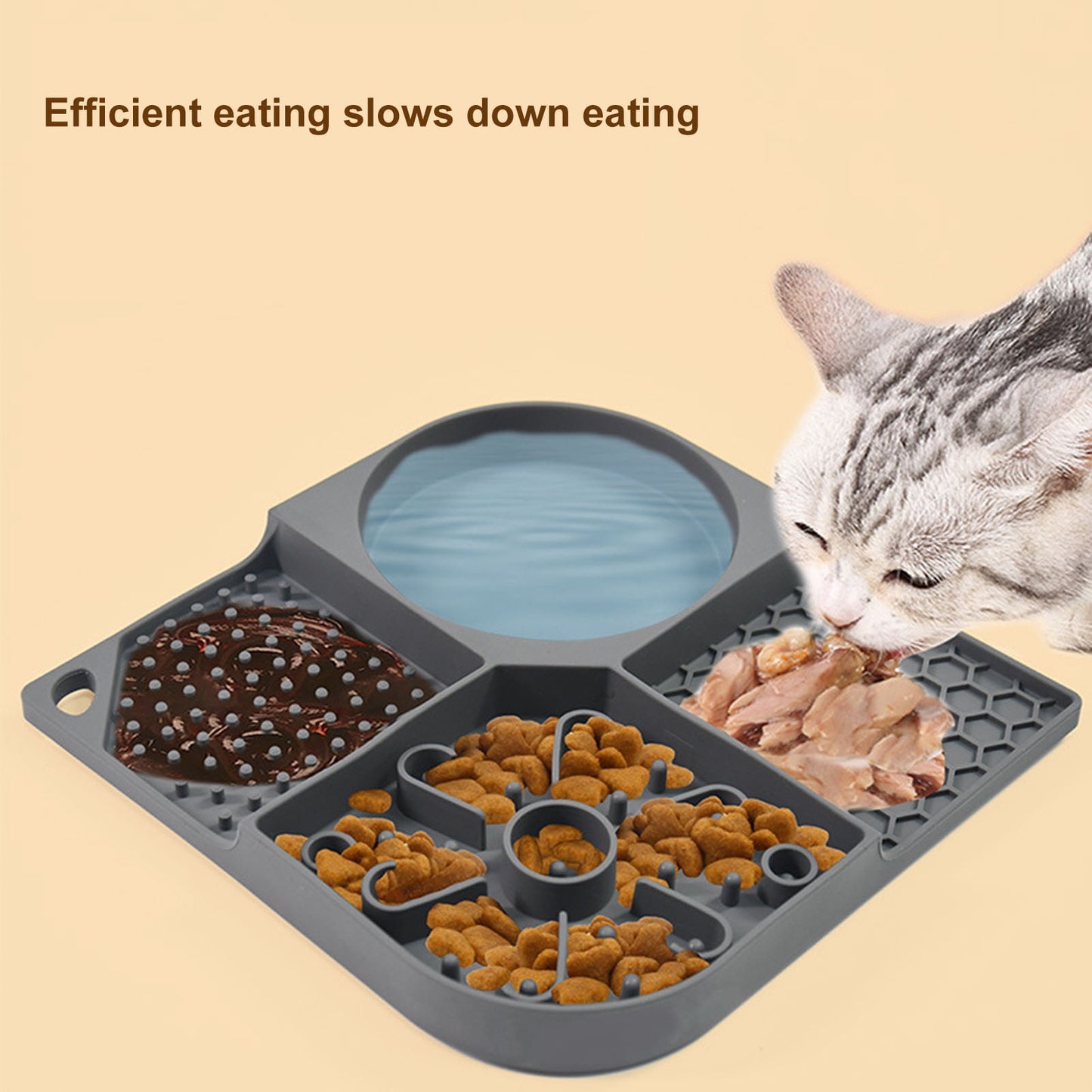 Premium 4-in-1 Slow Feeder Bowl for Dogs & Cats