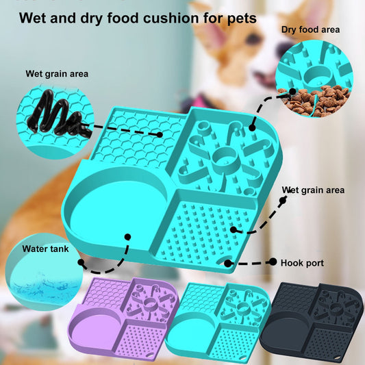 Premium 4-in-1 Slow Feeder Bowl for Dogs & Cats