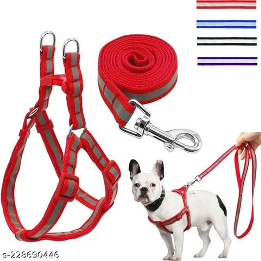 Adjustable Dog Harness & Leash Set (5 Feet) | Comfortable, Strong & Easy Control for Daily Walks